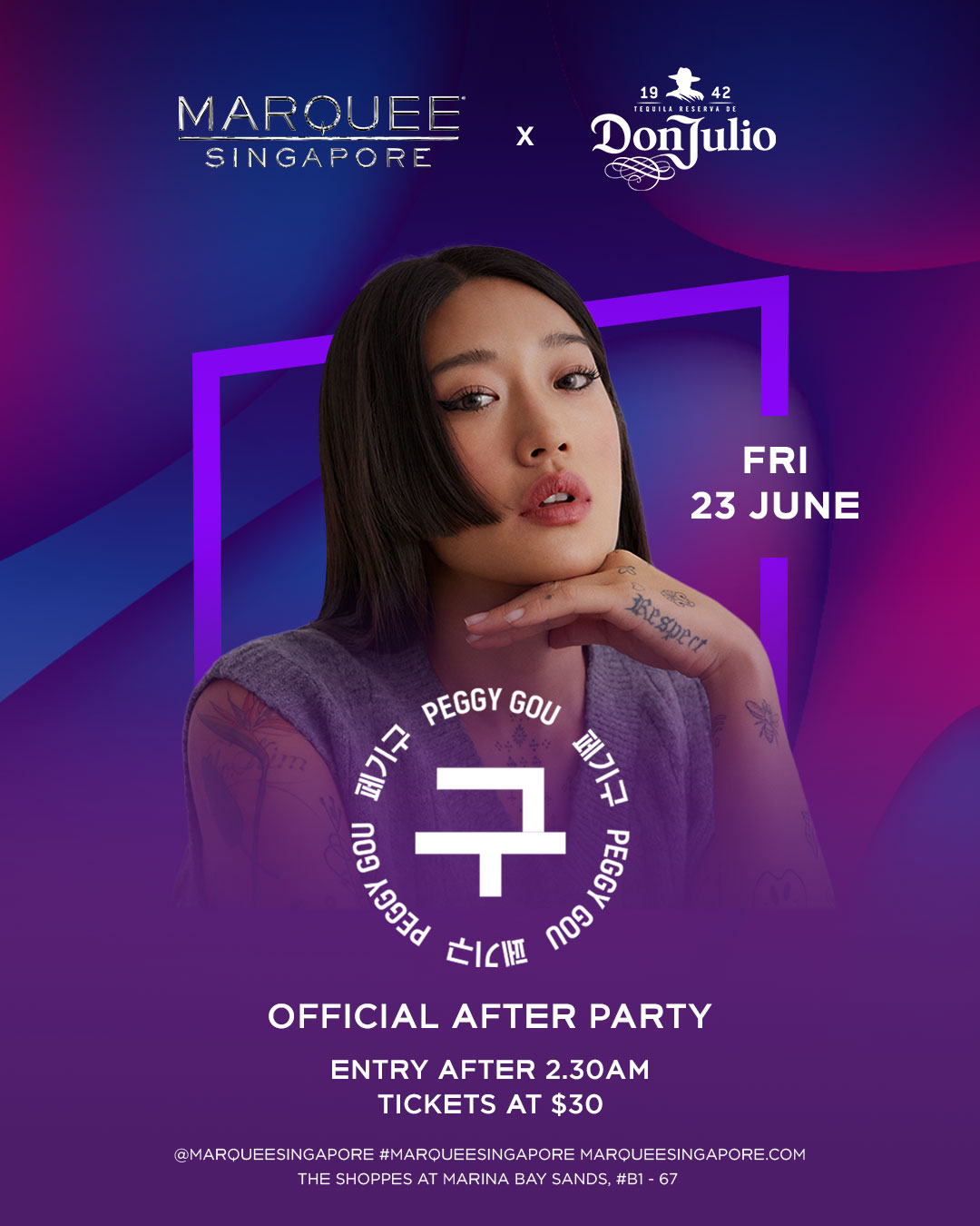 Marquee presents Don Julio 1942 Official Launch with Peggy Gou: After-party